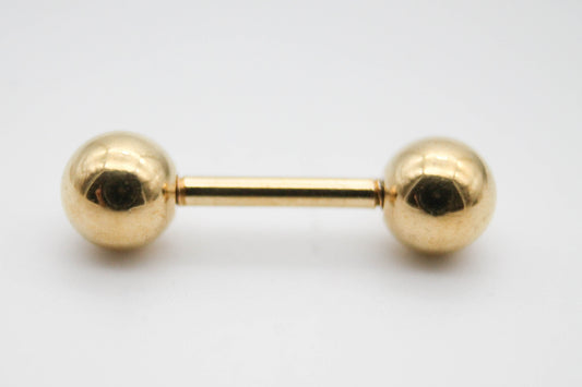 PIERCING ESFERA MINI 4 MM CON POSTE, TONO DORADO