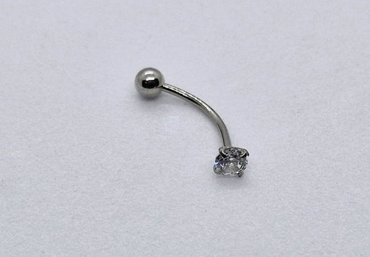 PIERCING ARCO CIRCONIA; TONO PLATEADO