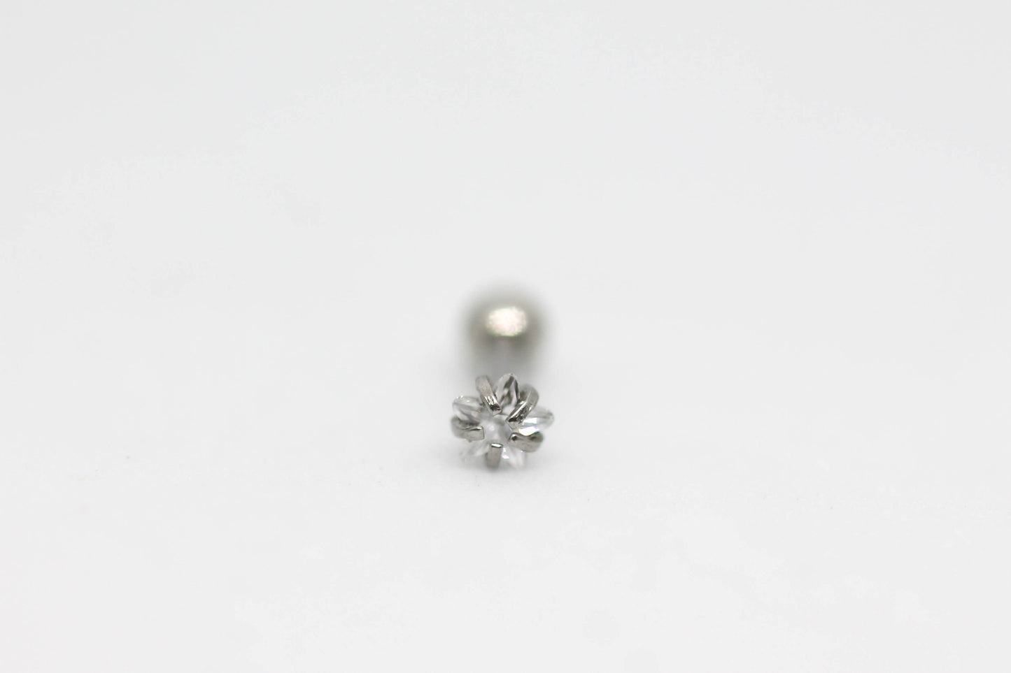 PIERCING CIRCONIA ESTRELLA 3MM; TONO PLATEADO