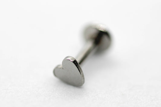 PIERCING TITANIO CORAZON POSTE 8MM