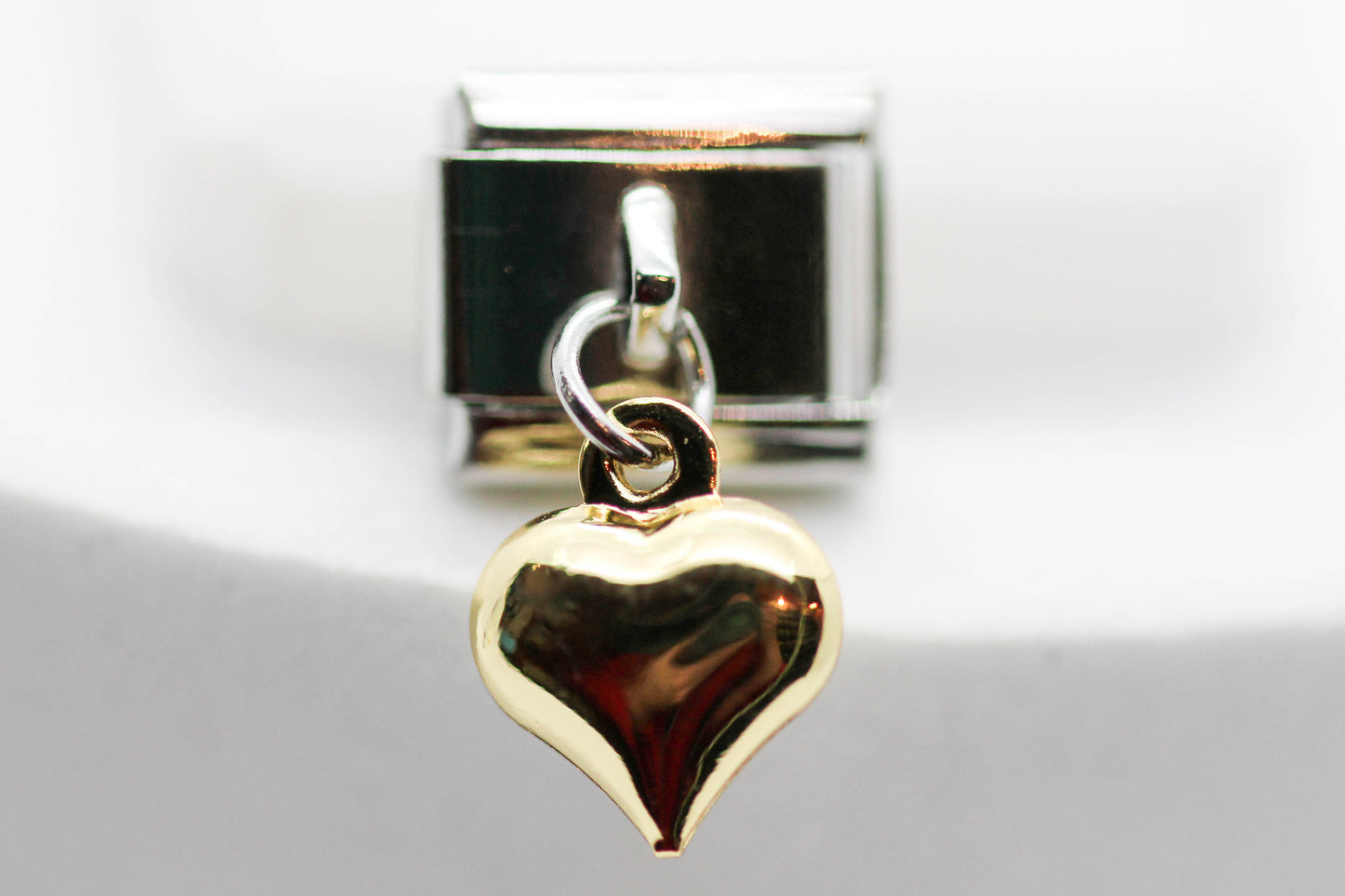 CHARM CORAZON DORADO COLGANTE   PULSERA ITALIANA