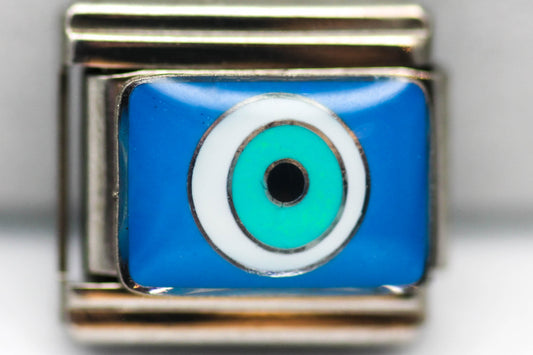 CHARM OJO TURCO AZUL REY PULSERA ITALIANA