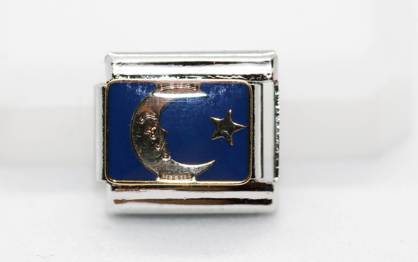 CHARM LUNA ESTRELLA AZUL REY PULSERA ITALIANA