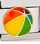 CHARM PELOTA COLORES; PULSERA ITALIANA