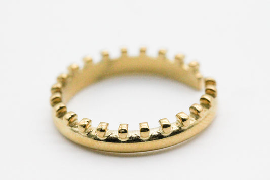 ANILLO AJUSTABLE MINI ESFERAS, TONO DORADO