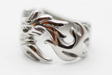 ANILLO CABALLERO DRAGON; TONO PLATEADO