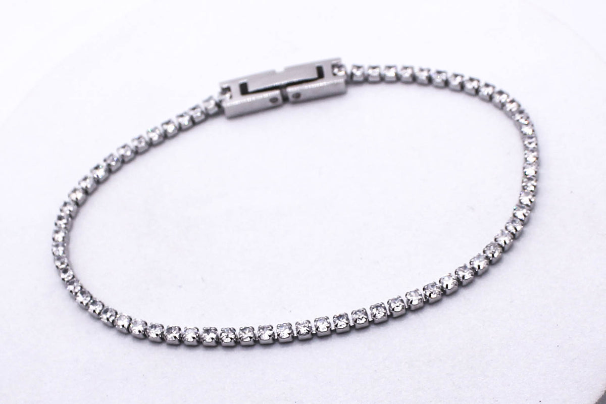 PULSERA TENNIS 2 PLATEADA