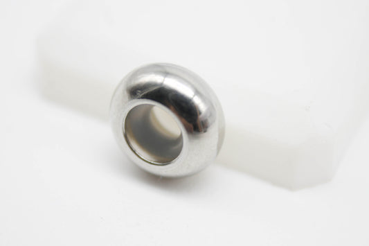TOPE  PARA PULSERA DE CHARMS; TONO PLATEADO