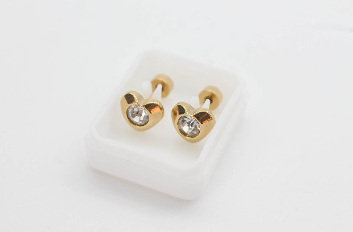 BROQUEL CORAZON CIRCONIA CON TOPE DE ROSCA, TONO DORADO