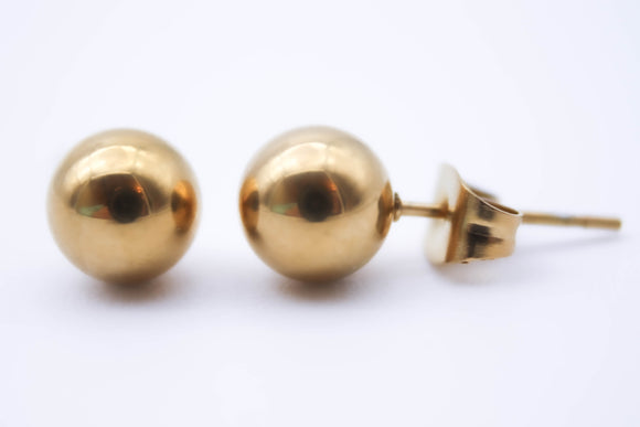 BROQUEL ESFERA 8  MM , TONO DORADO