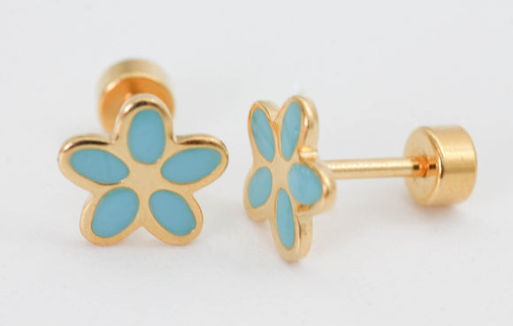 BROQUEL FLOR DE INVIERNO AZUL, CON POSTE