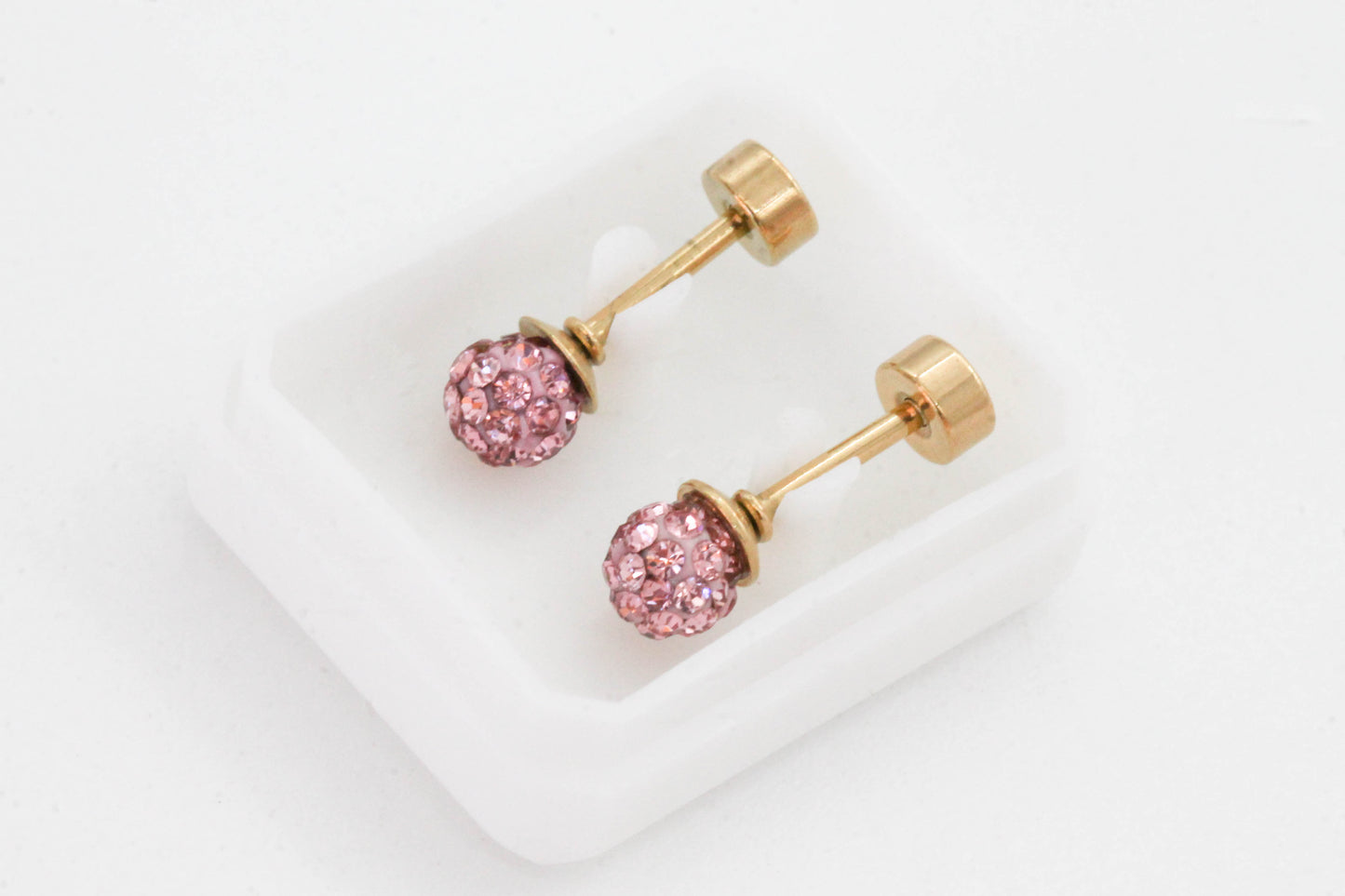 BROQUEL ESFERA DE CIRCONIAS ROSAS 5 MM, CON POSTE