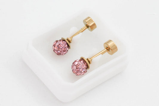 BROQUEL ESFERA DE CIRCONIAS ROSAS 5 MM, CON POSTE