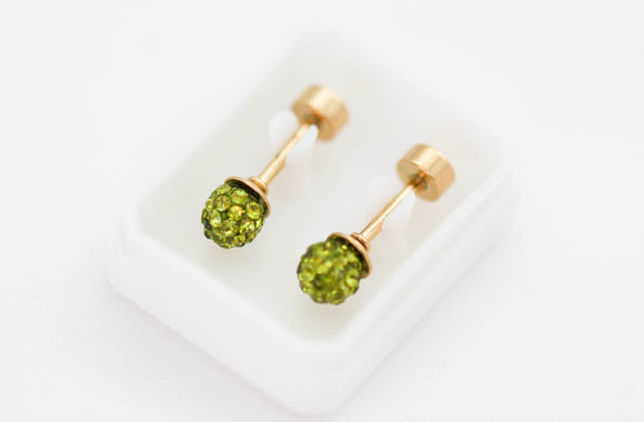 BROQUEL ESFERA DE CIRCONIAS VERDE OLIVA 5 MM, CON POSTE