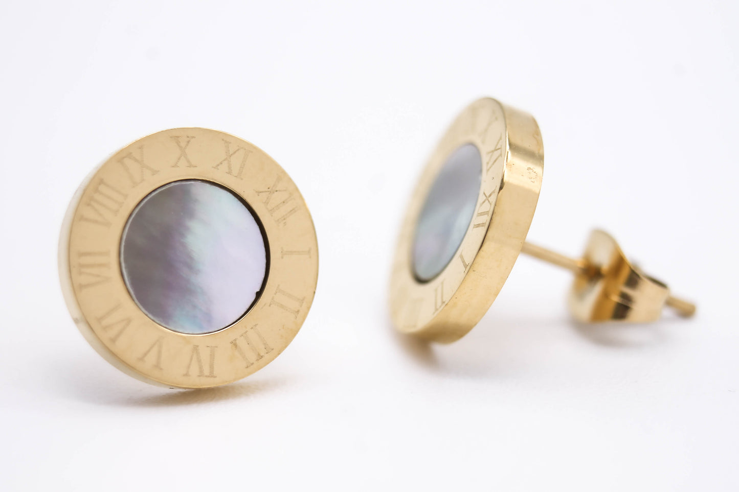 BROQUEL # ROMANOS MADRE PERLA 12MM; TONO DORADO