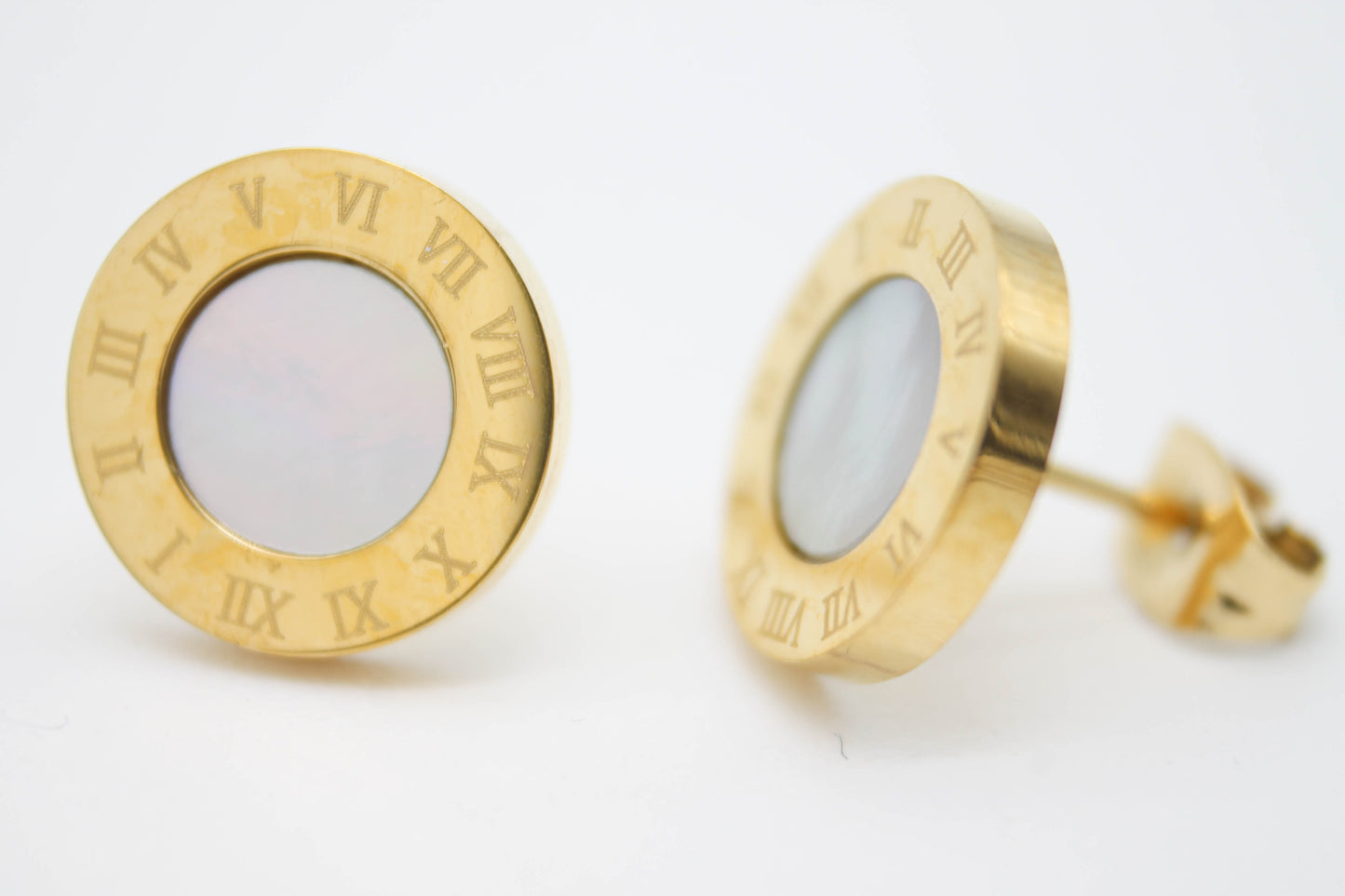 BROQUEL # ROMANOS MADRE PERLA 12MM; TONO DORADO