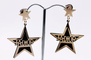 ARETES DOBLE ESTRELLA NEGRA J´ADIOR, TONO ROSA
