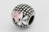 CHARM ESFERA FLORES BLANCA Y ROSA