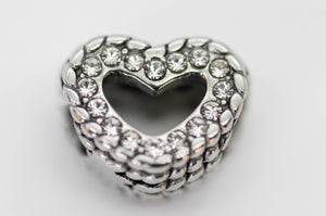 CHARM CORAZON DE CUERDA HUECO CON CIRCONIAS
