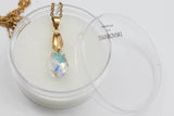 COLLAR SWAROVSK OVALO 15 TORNASOL BLANCO