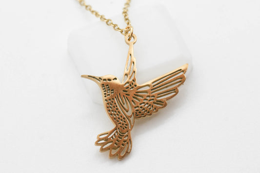 COLLAR COLIBRI 38 MM, TONO DORADO