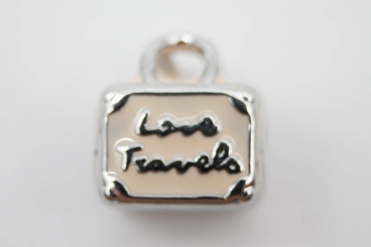 CHARM MALETA "LOVE TRAVEL"  ESMALTE ROSA