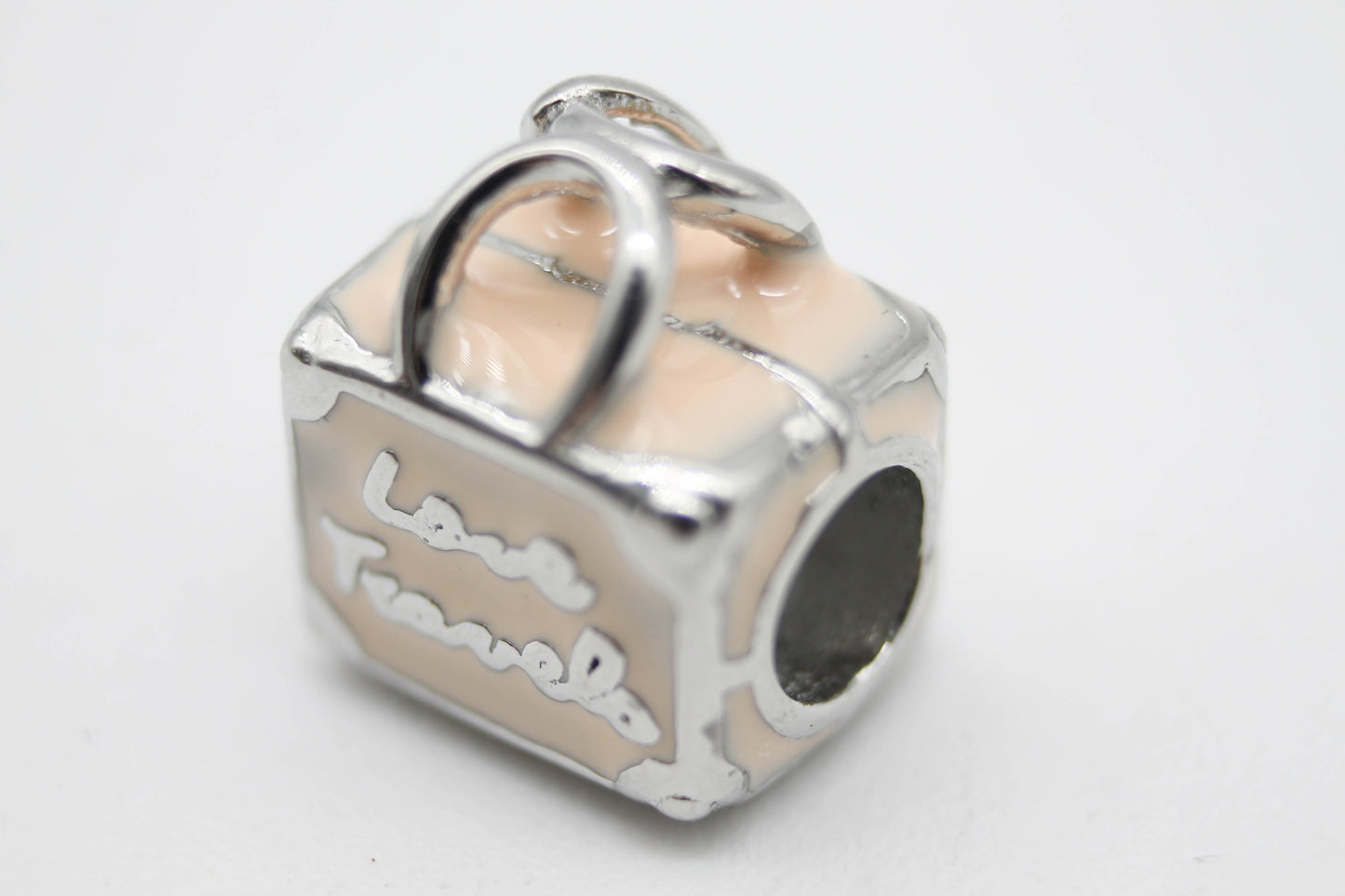CHARM MALETA "LOVE TRAVEL"  ESMALTE ROSA