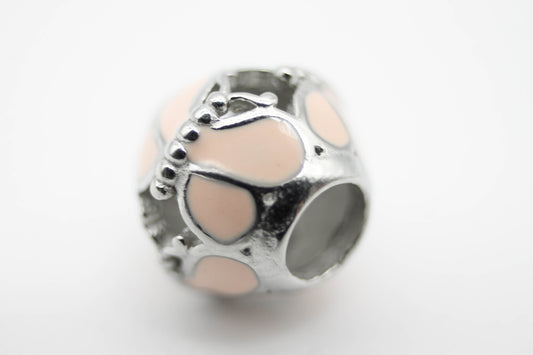 CHARM ESFERA MARIPOSA ESMALTE ROSA