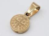 MEDALLA MINI SAN BENITO 8 MM, DORADO (PARA BEBÉ O PULSERA)