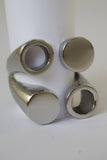 ANILLO 4 CIRCULOS, 2HUECOS Y 2 CERRADOS. TONO PLATEADO
